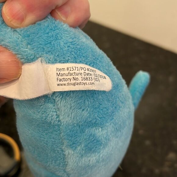 Spike Blue Narwhal Plush Stuffed Animal 12”Douglas Cuddle Toys - Picture 9 of 9